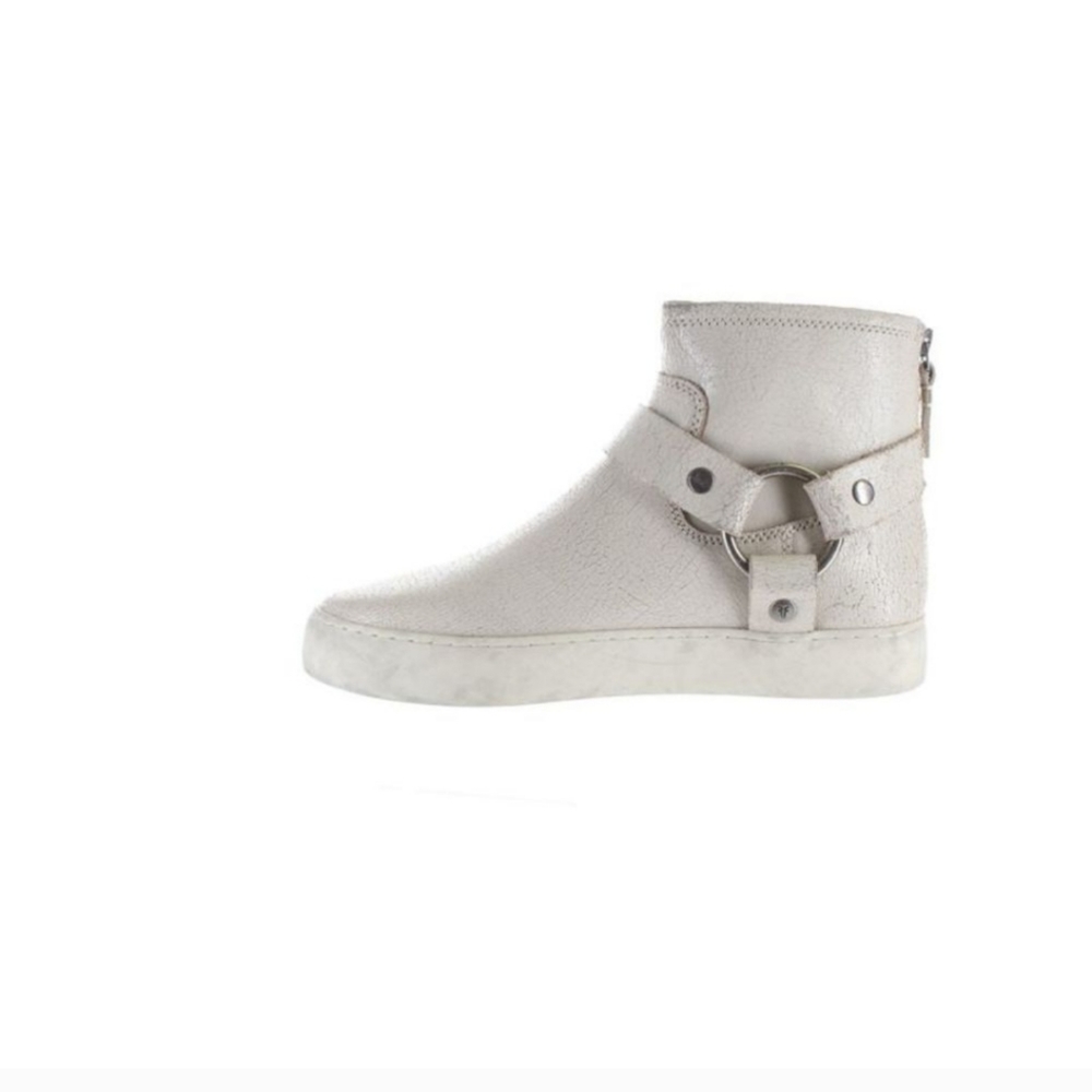 Frye Women's Lena Harness Off White Ankle Boots Size 7